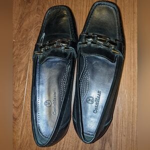 Cole Haan - Anjali Leather Moccasin Buckle Loafers D20403 | Size 6.5 | Black
